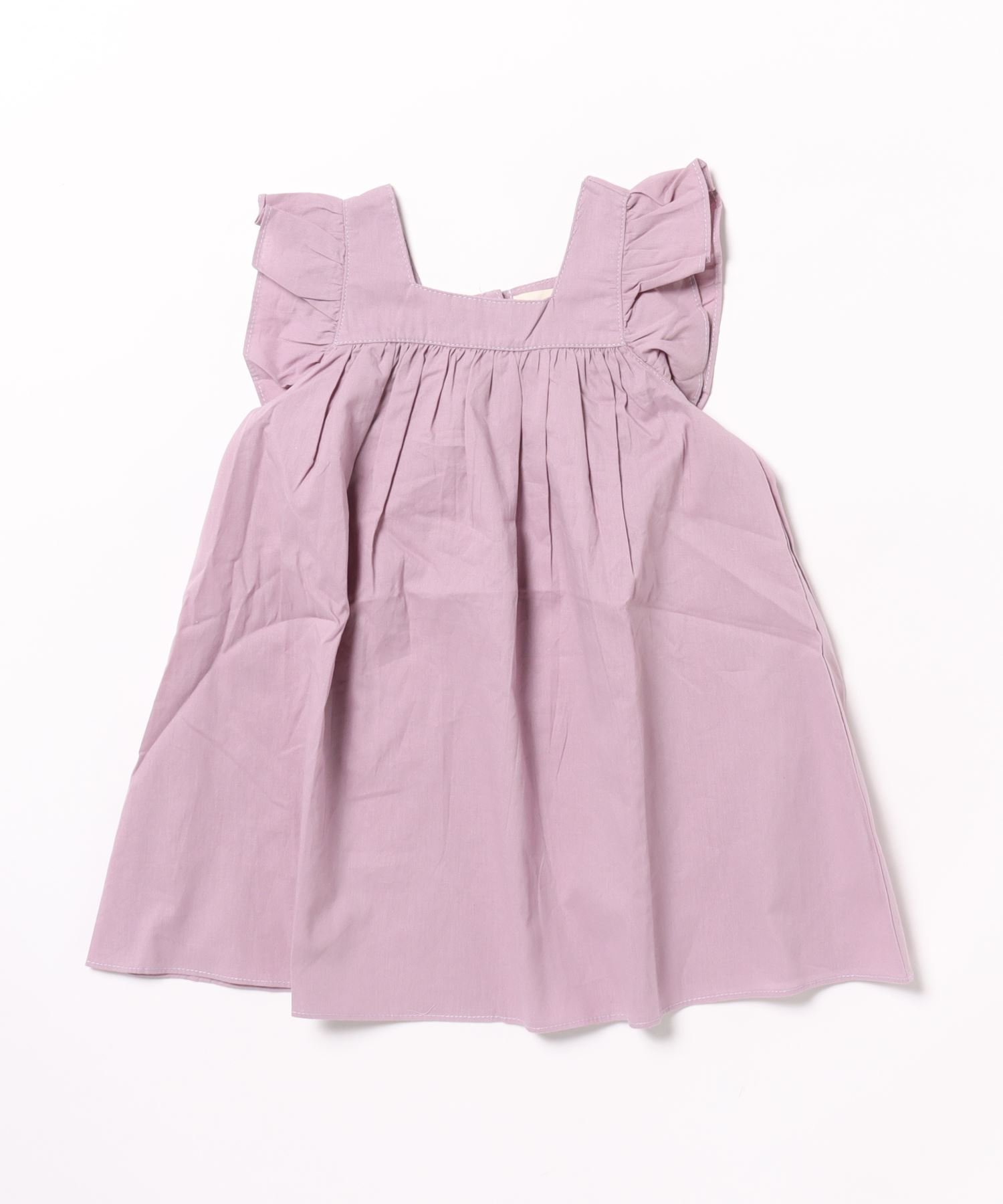 Платье с оборками на плечах Aimoha Kids, purple