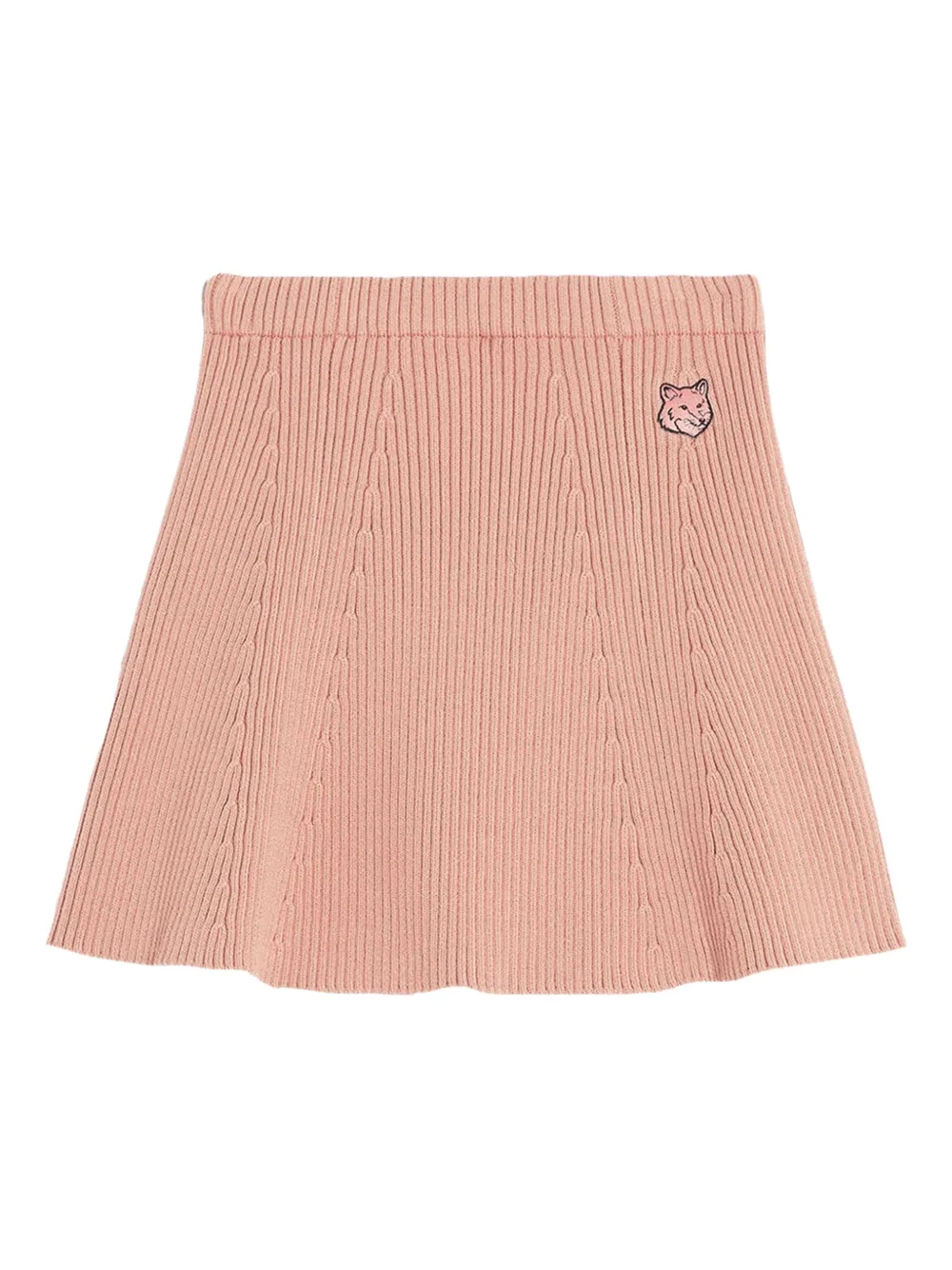 

Расклешенная юбка в рубчик Maison Kitsuné, розовый