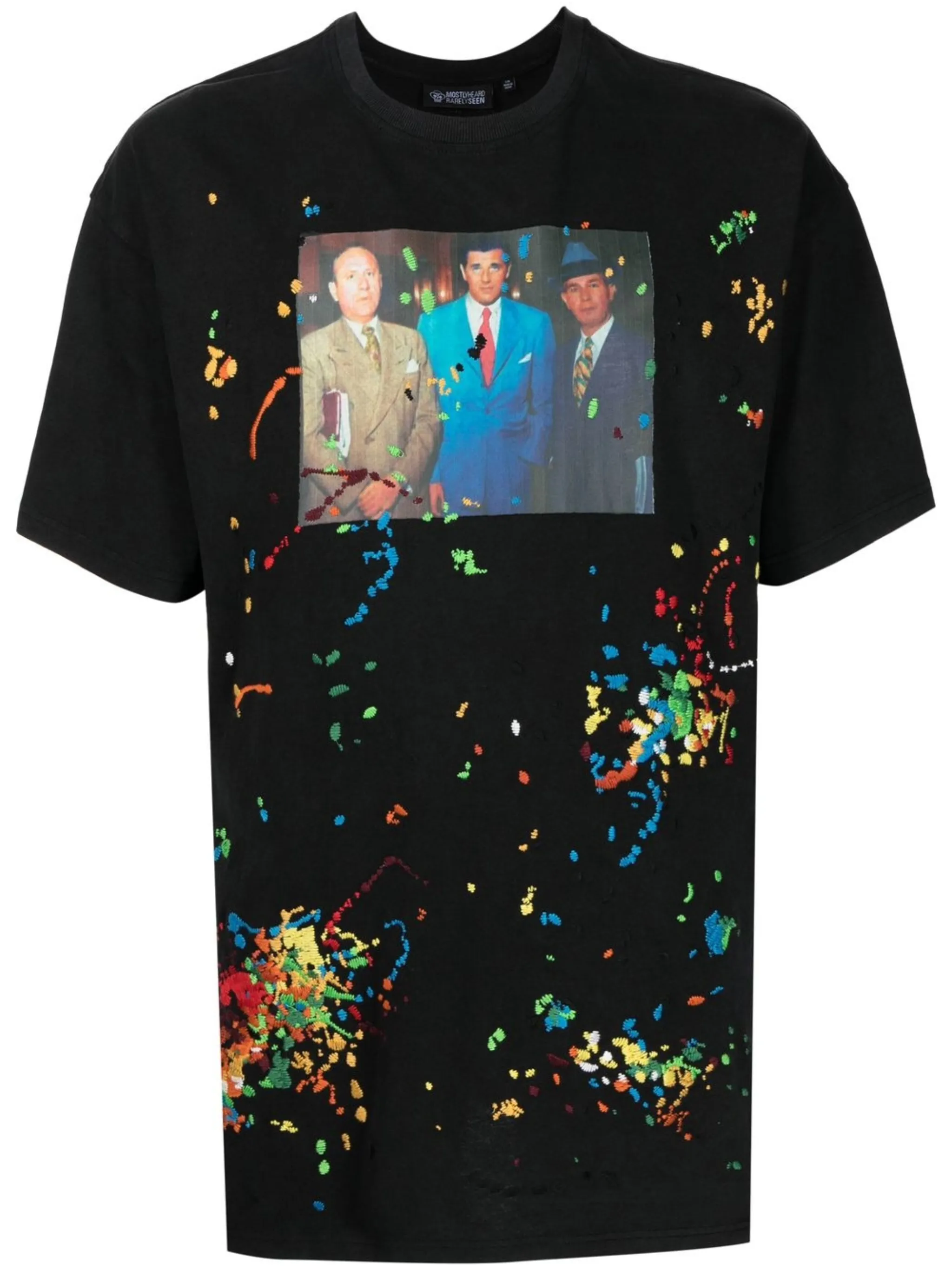 

Футболка Mobster с графичным принтом Mostly Heard Rarely Seen, черный