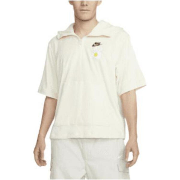 Толстовка Men's Nike Sportswear Back Large Logo Half Zipper Short Sleeve White, мультиколор — фото 2
