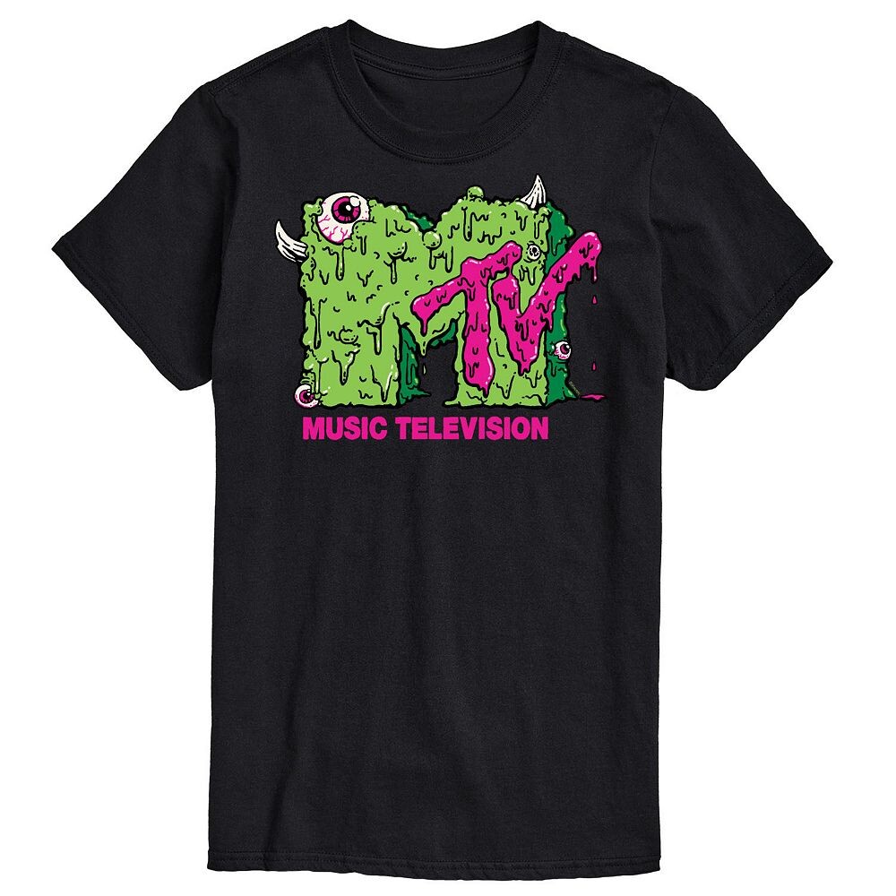 

Мужская футболка с графическим логотипом MTV Slime Licensed Character, черный