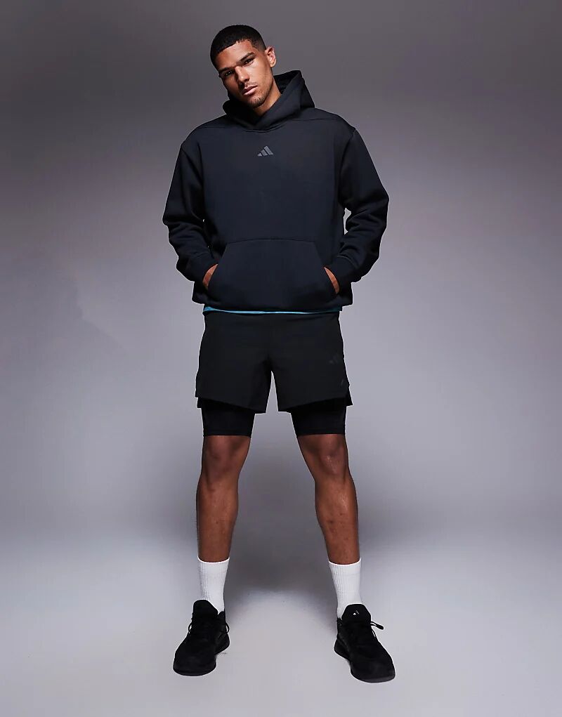 Толстовка adidas Training Strength oversize черного цвета Adidas Performance — фото 2