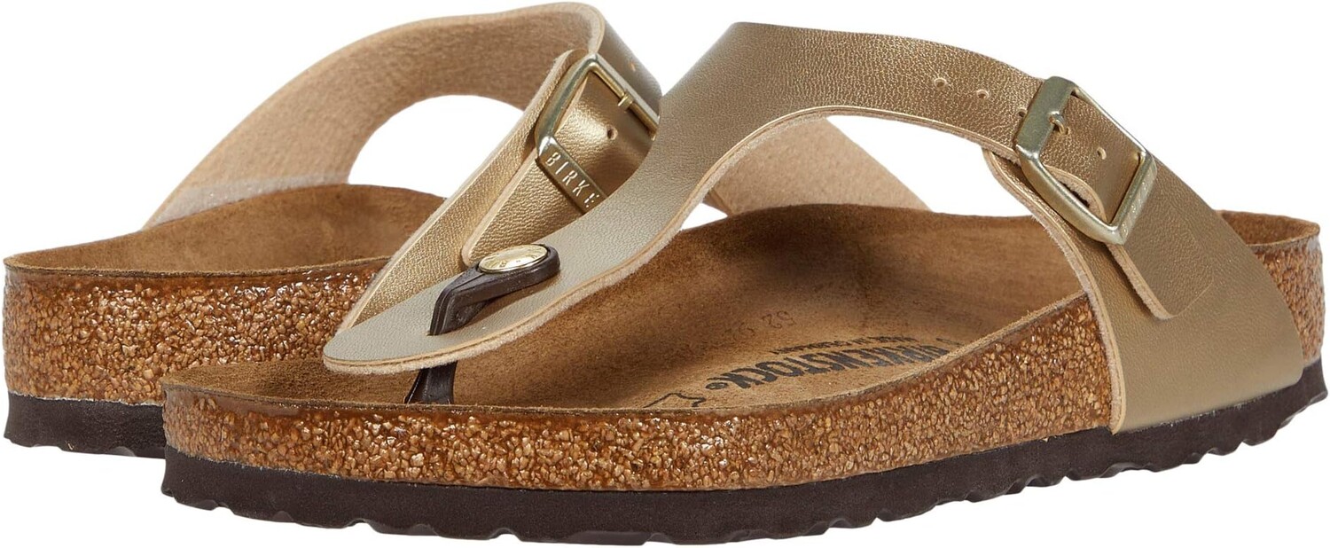 

Шлепанцы Gizeh - Birko-Flor & Birkibuc Birkenstock, цвет Gold Birko-Flor