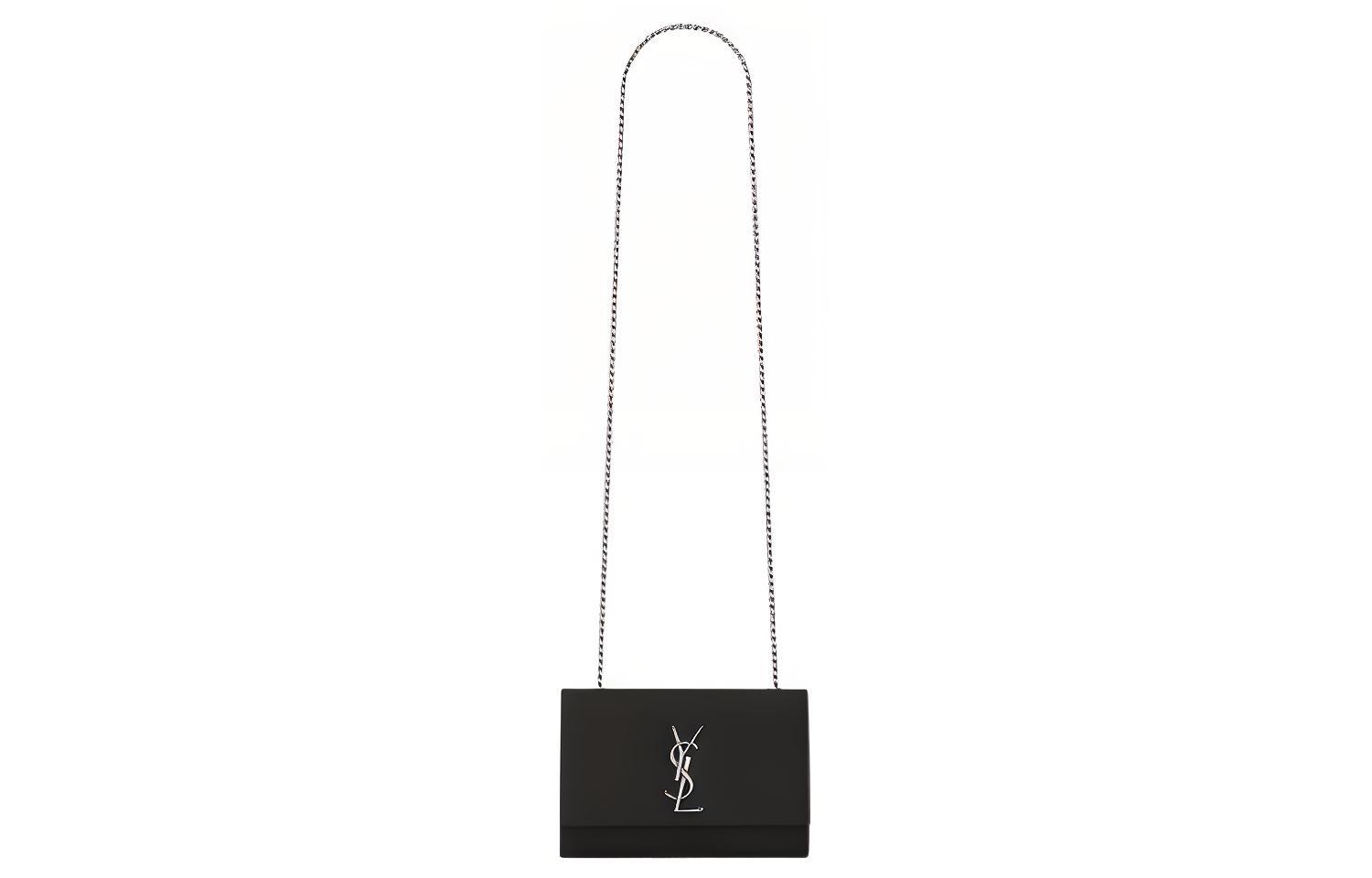 

SAINT LAURENT Сумка KATE из коровьей кожи с тиснением, на цепочке, через плечо, женская, черная