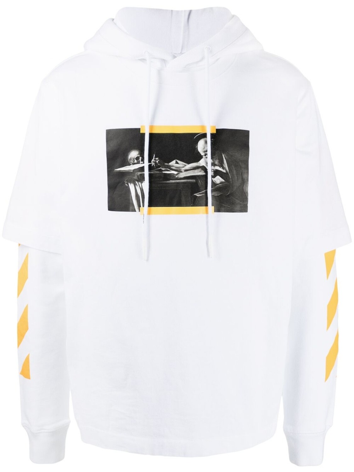 

Многослойное худи с графичным принтом Off-White, белый