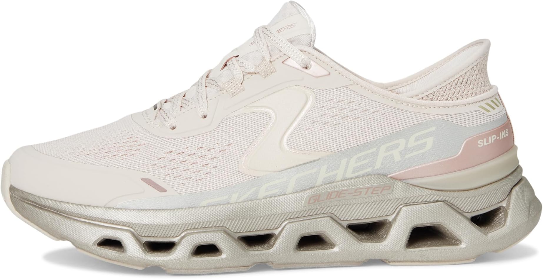 Кроссовки SKECHERS Glide-Step Altus Starlight Shine Hands Free Slip-Ins, цвет Natural Gold — фото 4
