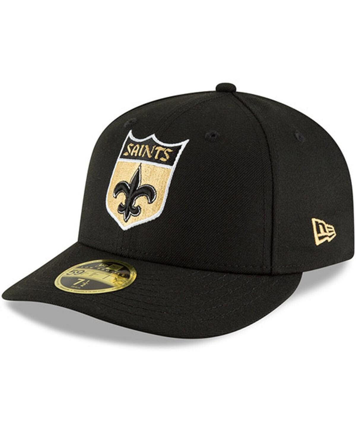 

Мужская черная приталенная шляпа New Orleans Saints Omaha Throwback Low Profile 59FIFTY New Era