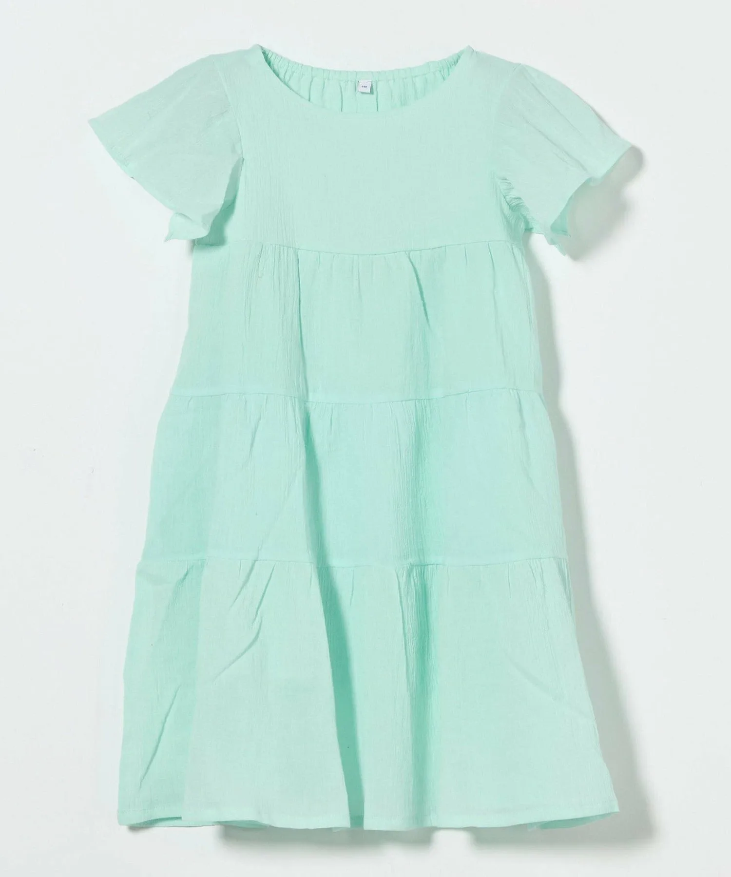 Многоярусное платье из ткани "газон" / Детское 100-130 см United Arrows Green Label Relaxing, LT.BLUE