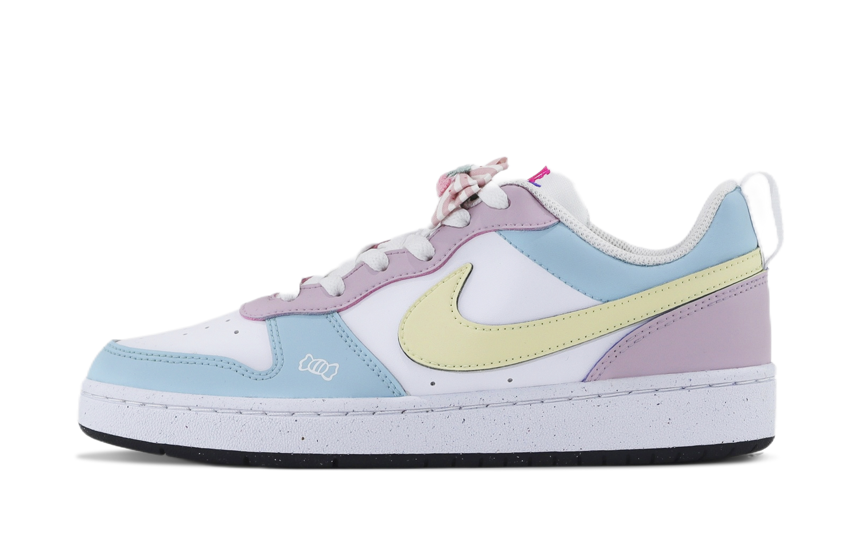 

Кроссовки Nike Court Borough Skateboarding Shoes Women's Low-top Pink/Blue/Yellow/White, розовый