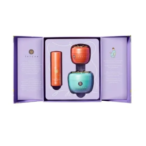 Набор TATCHA для очищения пор и придания коже сияния | Подарочный набор - увлажняющий крем, осветляющий крем для глаз и осветляющая сыворотка дорожного размера — фото 2