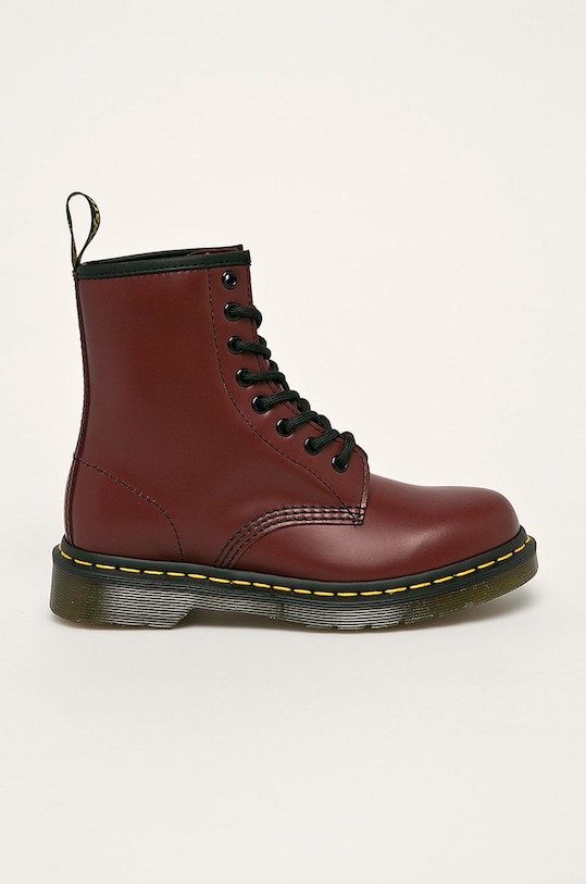 Ботинки кожаные Dr. Martens 1460 на шнурках, бордовый
