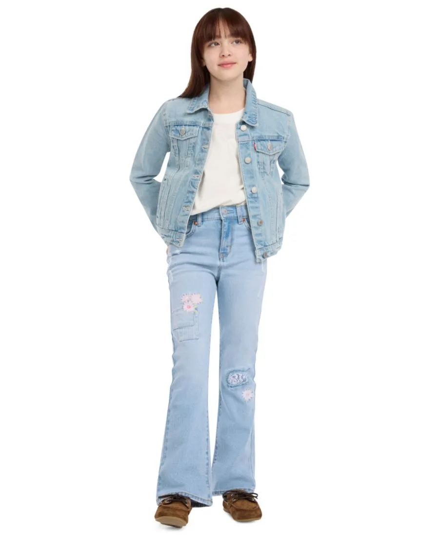 Джинсы-клеш с декоративной строчкой для девочек 7-16 лет Levi's, Marin Babe — фото 3