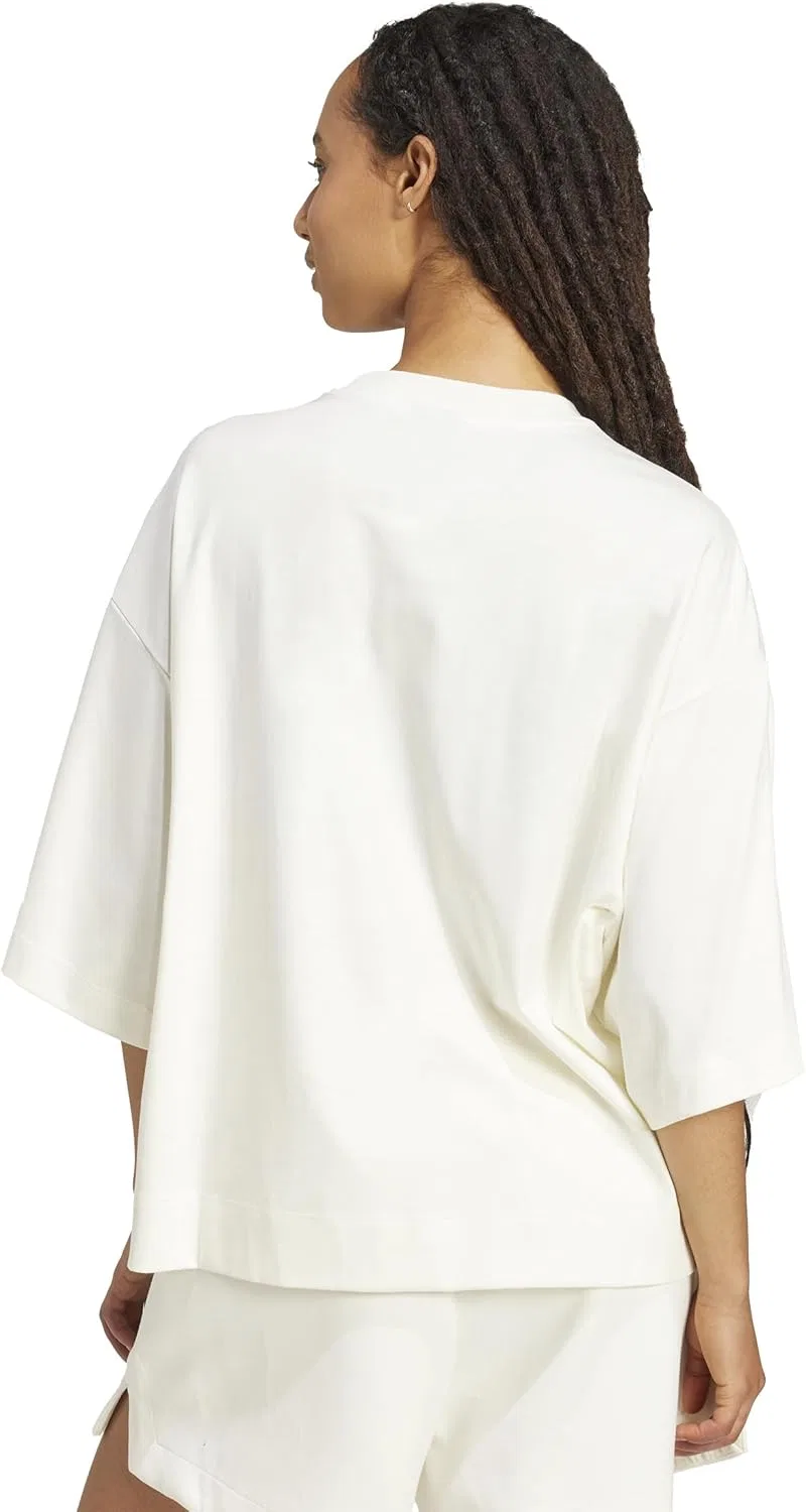 Женская футболка adidas All Szn Soft Lux Loose, Off-white — фото 2