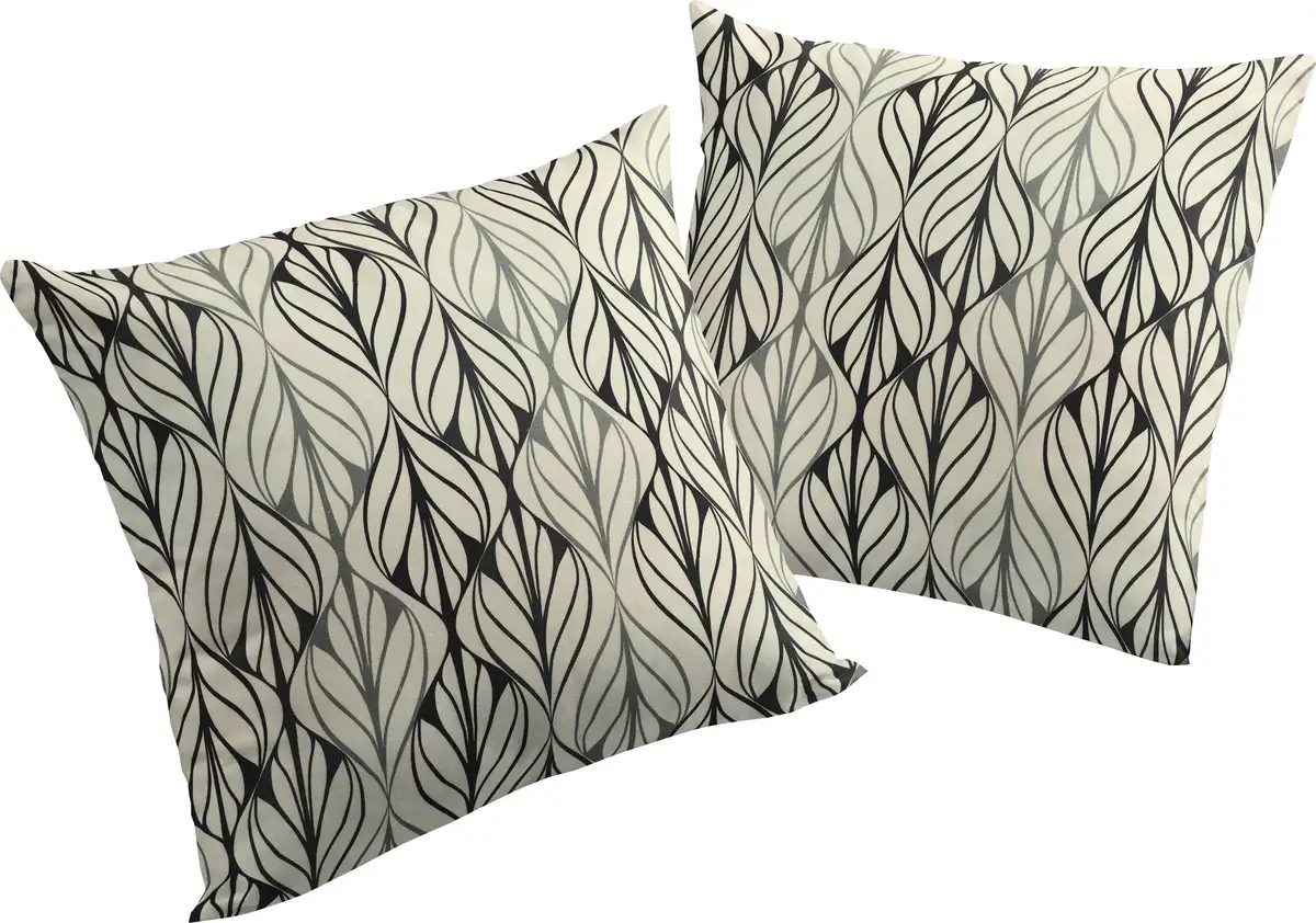 

Декоративная подушка Adam "Cushion Cover Wave", экологически чистый материал из натурального хлопка, чехол без наполнителя, 1 шт 40х40 см, черный/темно-серый