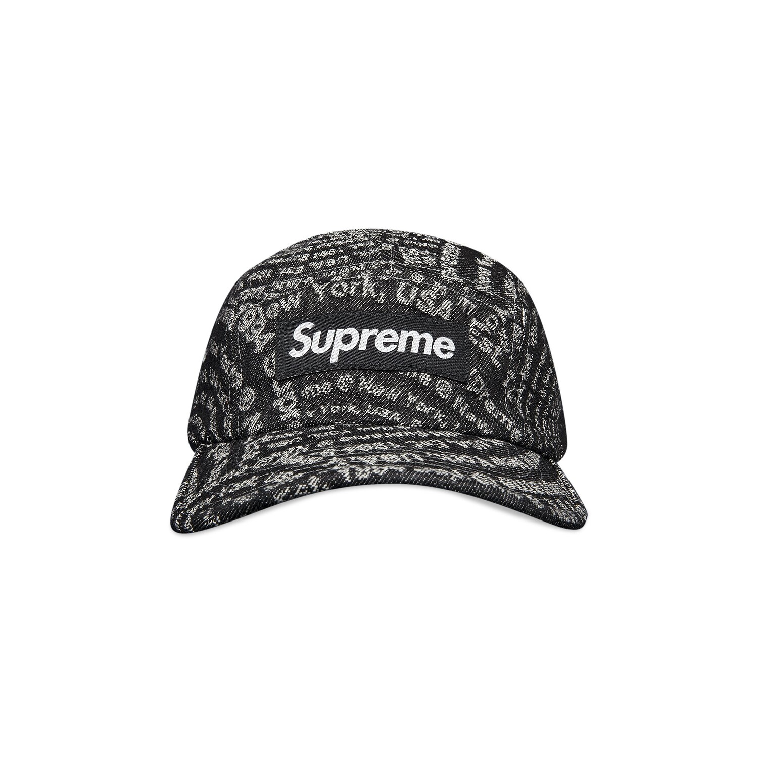 

Жаккардовая джинсовая кепка Supreme Circles, цвет Черный