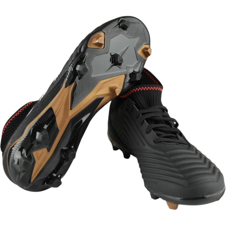 Adidas Детские футбольные бутсы Predator 183 с противоскользящим и износостойким покрытием, низкие, черные — фото 4