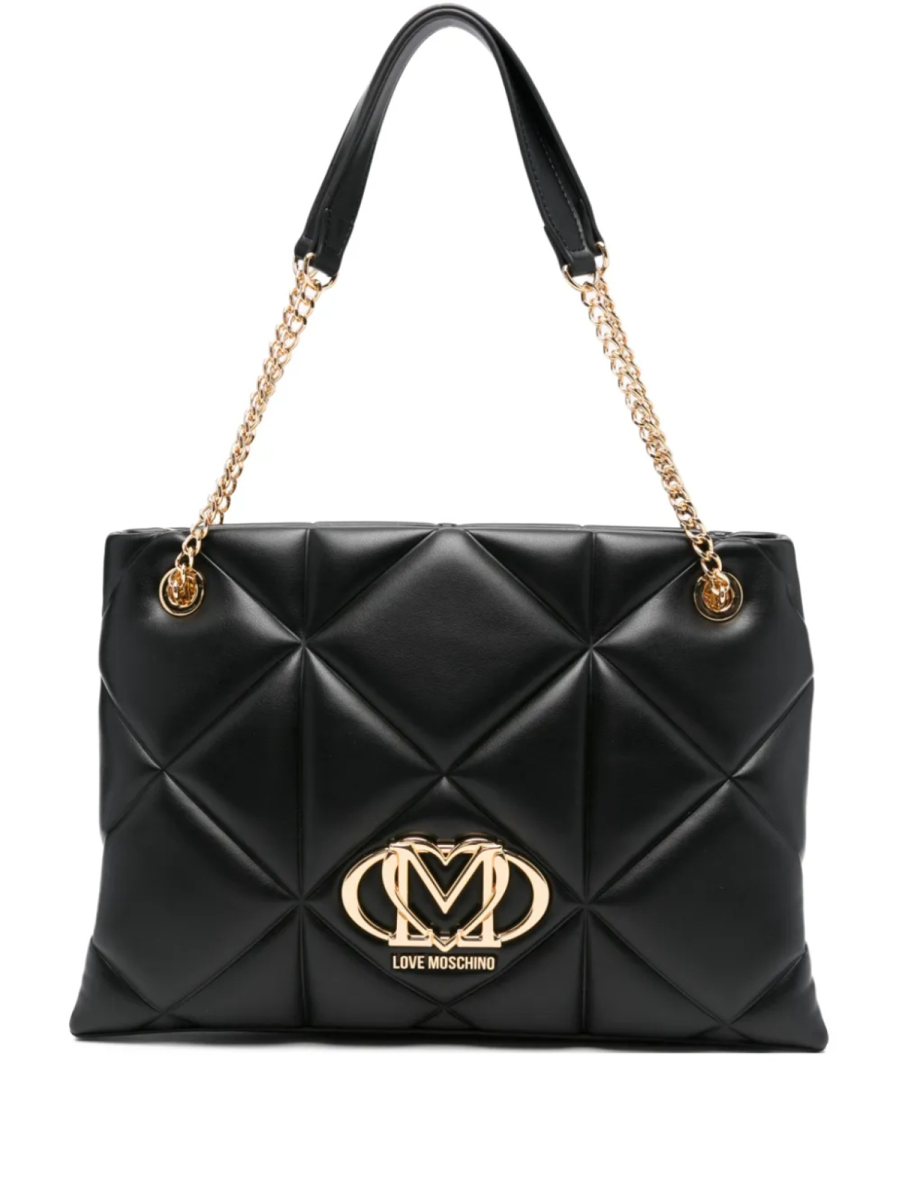 

Стеганая сумка через плечо Love Moschino, черный