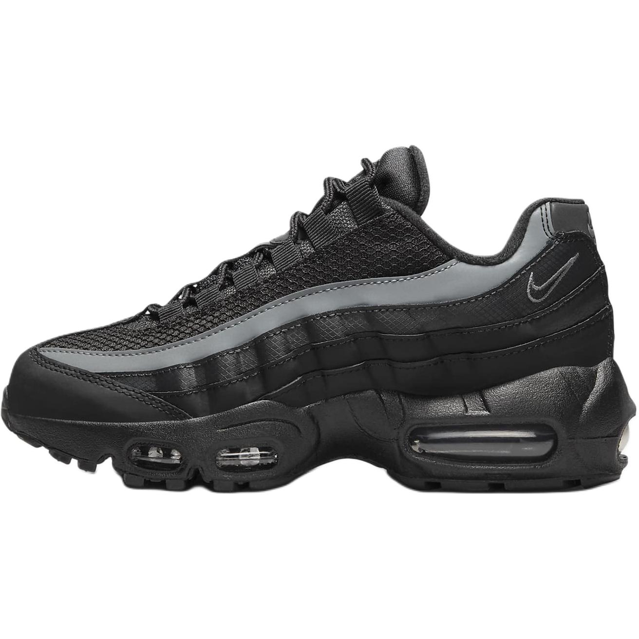 

Nike Кроссовки Air Max 95 с низким верхом, устойчивые к истиранию, дышащие, черные, для подростков