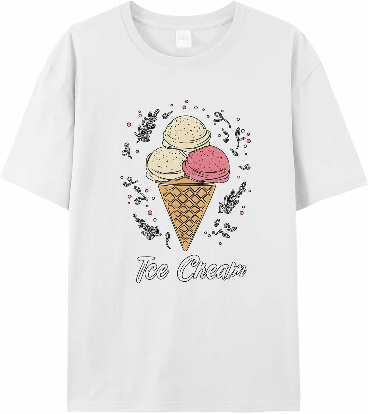 

Мужская футболка, Pink Yellow Ice, короткий рукав, Crewneck jdudh