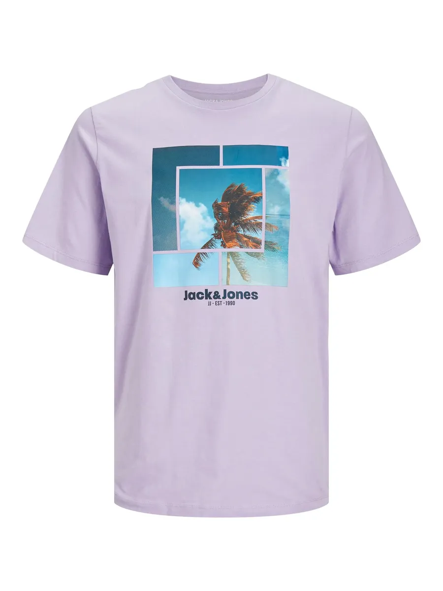 

Футболка Jack & Jones "JJCELLOX TEE SS CREW NECK", цвет Purple Rose