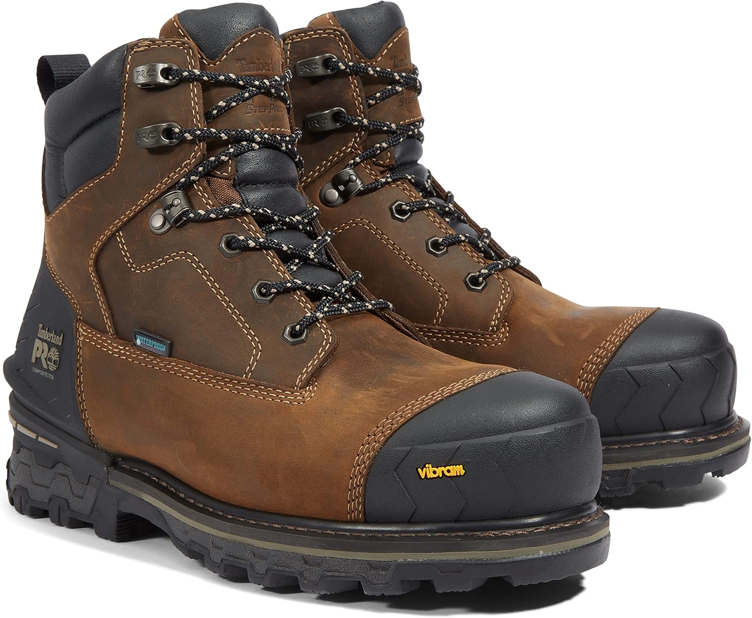 Timberland PRO мужские ботинки Boondock HD 6 дюймов с композитным защитным мыском, водонепроницаемые, утепленные, Golden Brown V1 — фото 2