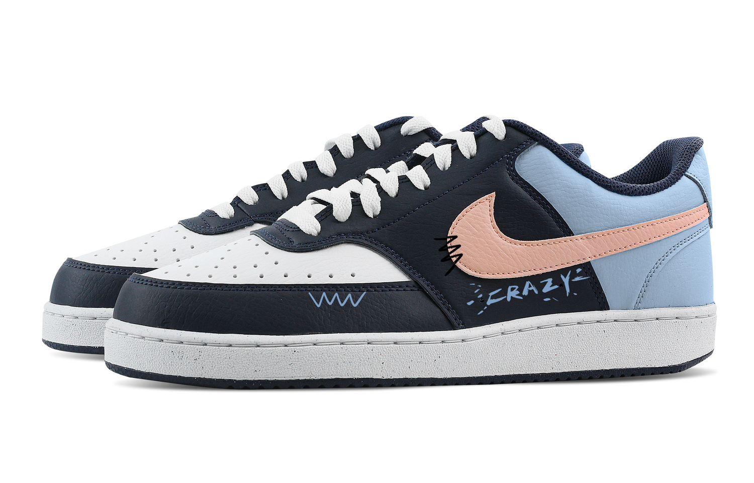 Nike Кроссовки Court Vision Low Stormy Light Blue низкие мужские синие — фото 4