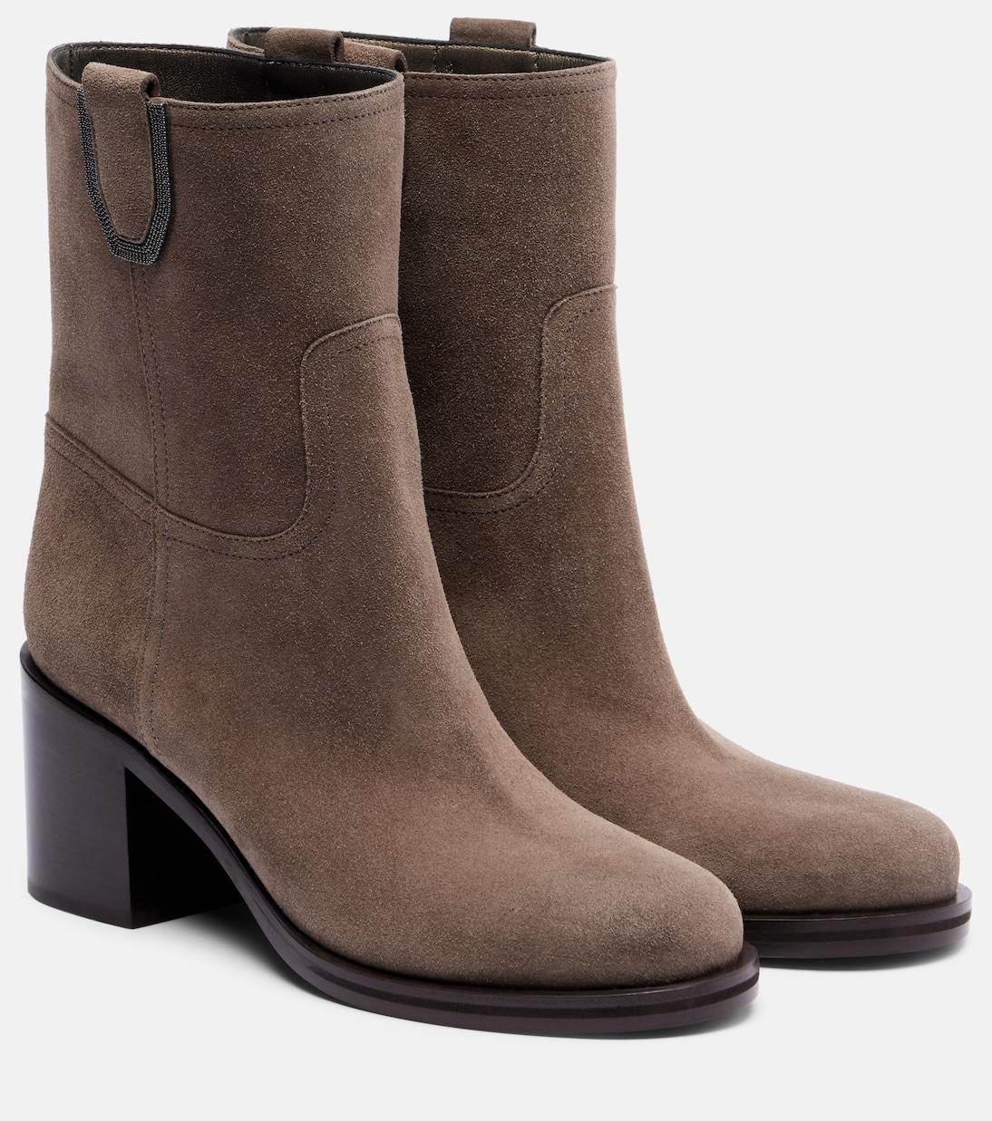 Замшевые ботильоны Brunello Cucinelli, Torba