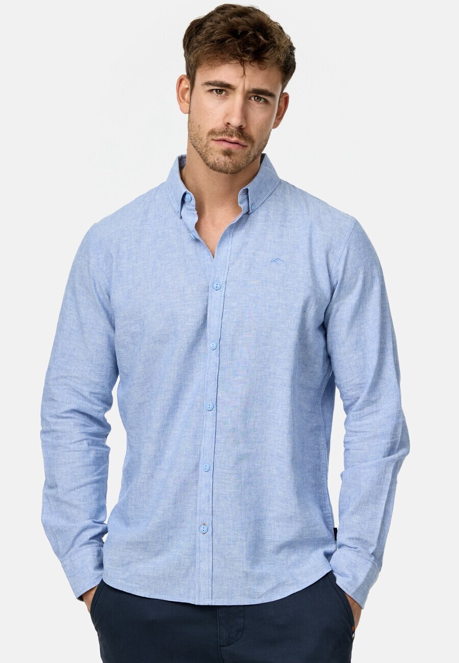 

Повседневная рубашка INDICODE JEANS Regular fit Button Up Shirt Theon, синий