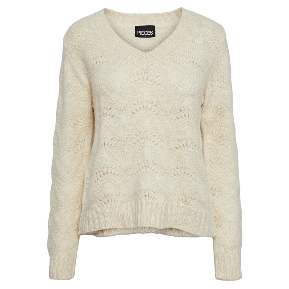 

Свитер Pieces Bibbi V Neck, бежевый
