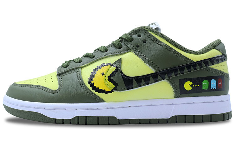 

Кроссовки для скейтбординга Dunk женские с низким верхом, белый/зеленый Nike