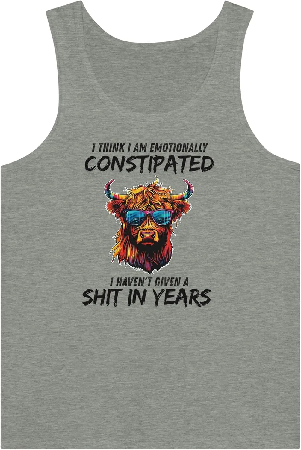 Танк топ Emotionally Constipated, хлопок, Athletic Heather
