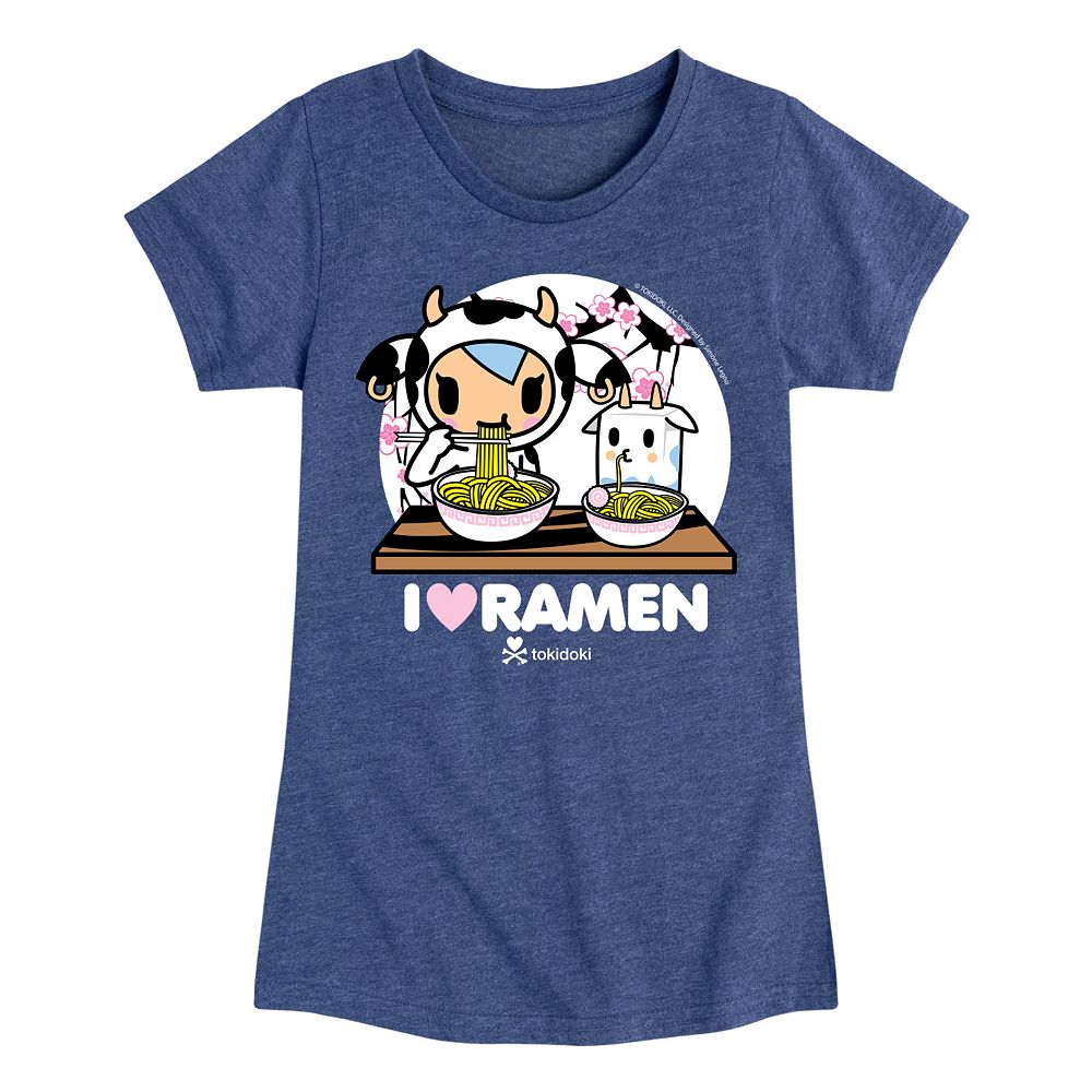 

Футболка Tokidoki Moofia I Heart Ramen для девочек 7–16 лет Licensed Character, цвет Heather Navy