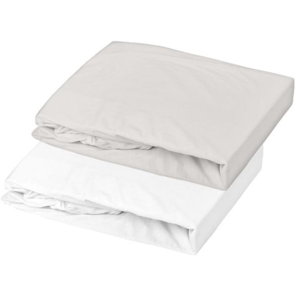 

DOUX NID Lot 2 пододеяльника Джерси Белый и Серый Жемчуг 60 x 120 см GESCHENK