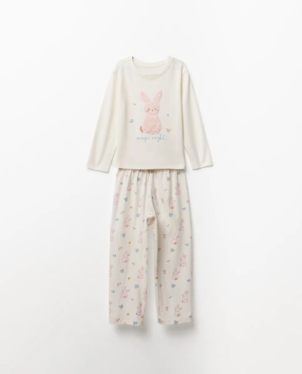 

Пижама с зайцем Sfera, светло-бежевый