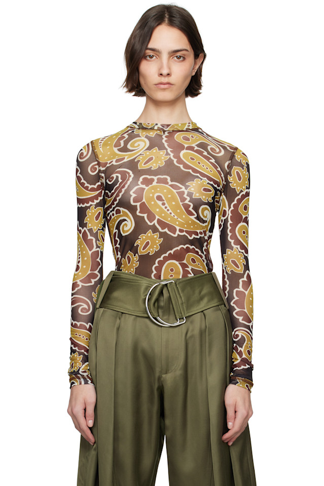 

Длинный поддевочный топ Jw Anderson, мультиколор