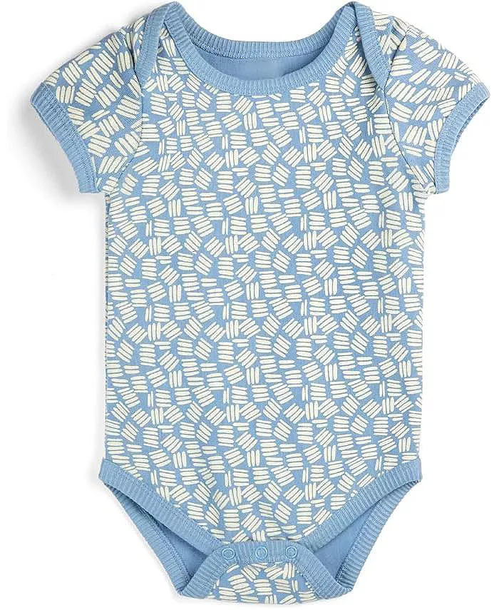 

Детский боди с короткими рукавами из органического хлопка Fair Trade Mightly, синий