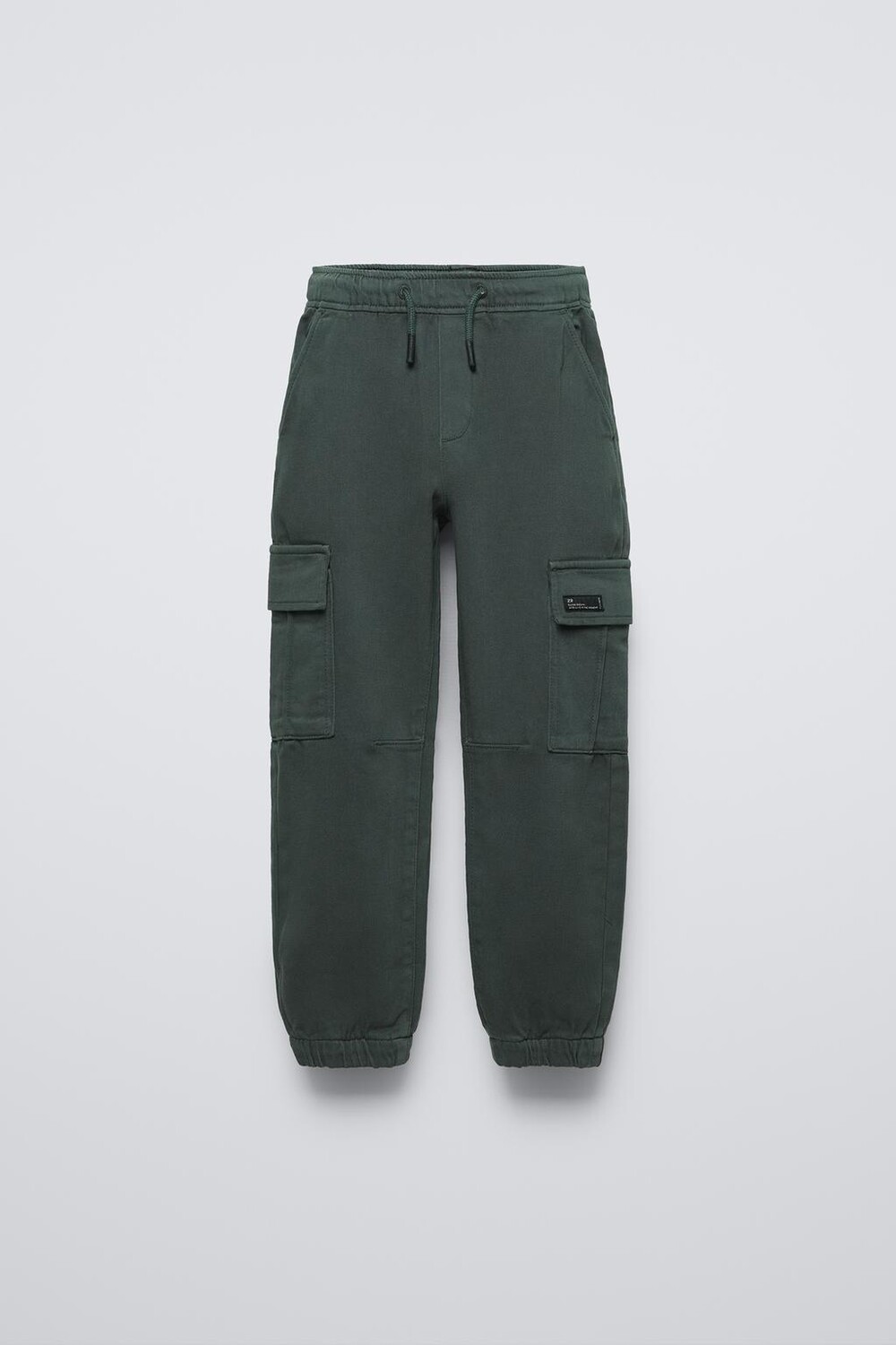 

Мягкие брюки карго ZARA, цвет emerald