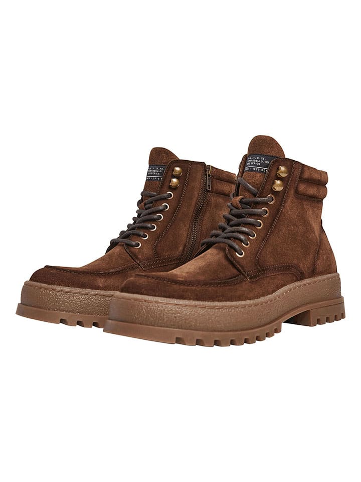 Pepe Jeans FOOTWEAR Кожаные сапоги "Lincoln Nature" коричневого цвета — фото 2