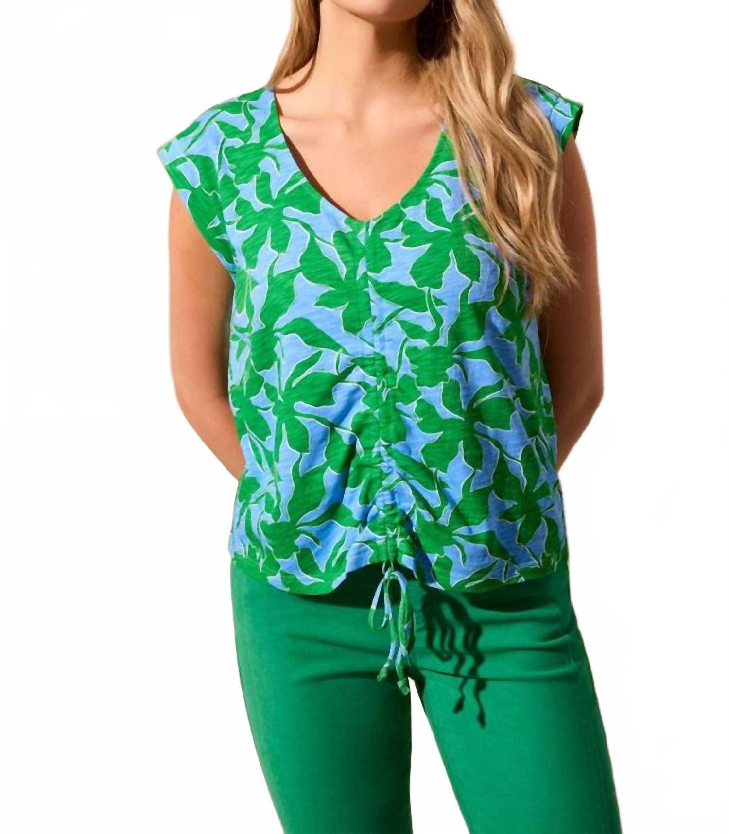 

Топ без рукавов с V-образным вырезом, цвет «глубокое море» Tribal, Deep Sea