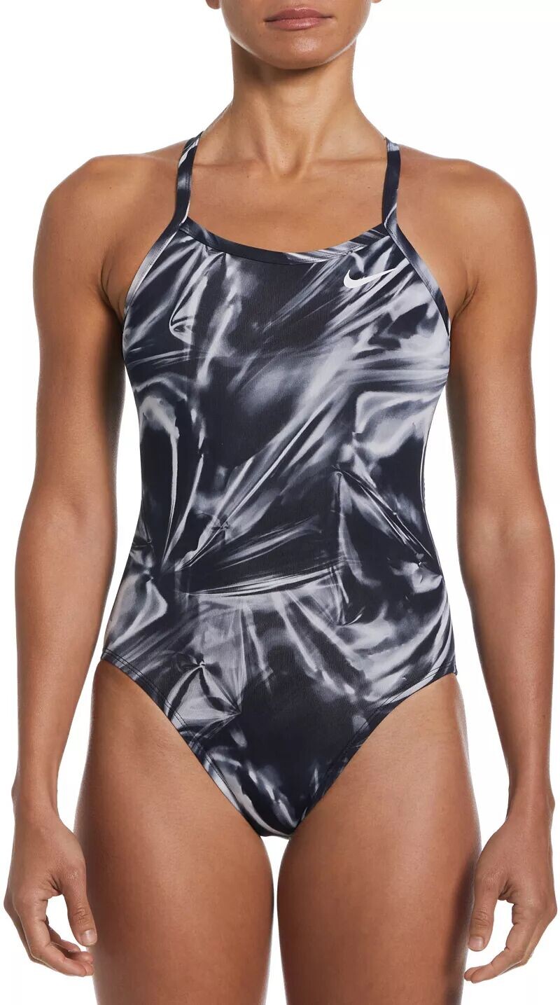 

Женский цельный купальник Nike Solar Rise Racerback, черный