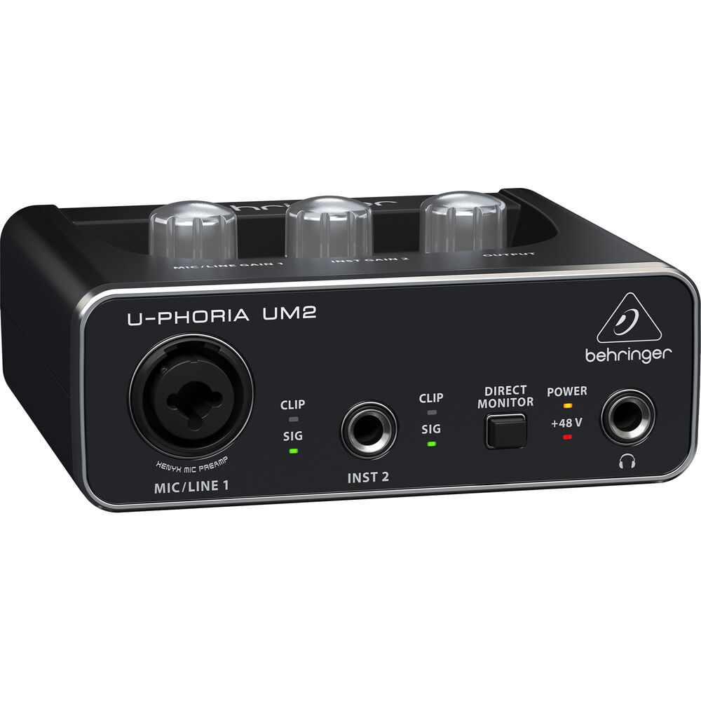 

Behringer U-PHORIA UM2 2x2 USB-аудиоинтерфейс с микрофонным предусилителем XENYX