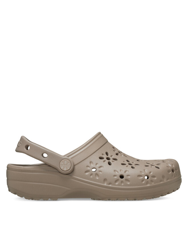 Мюли Classic Floral Cut Out Clog 210927 Crocs, коричневый