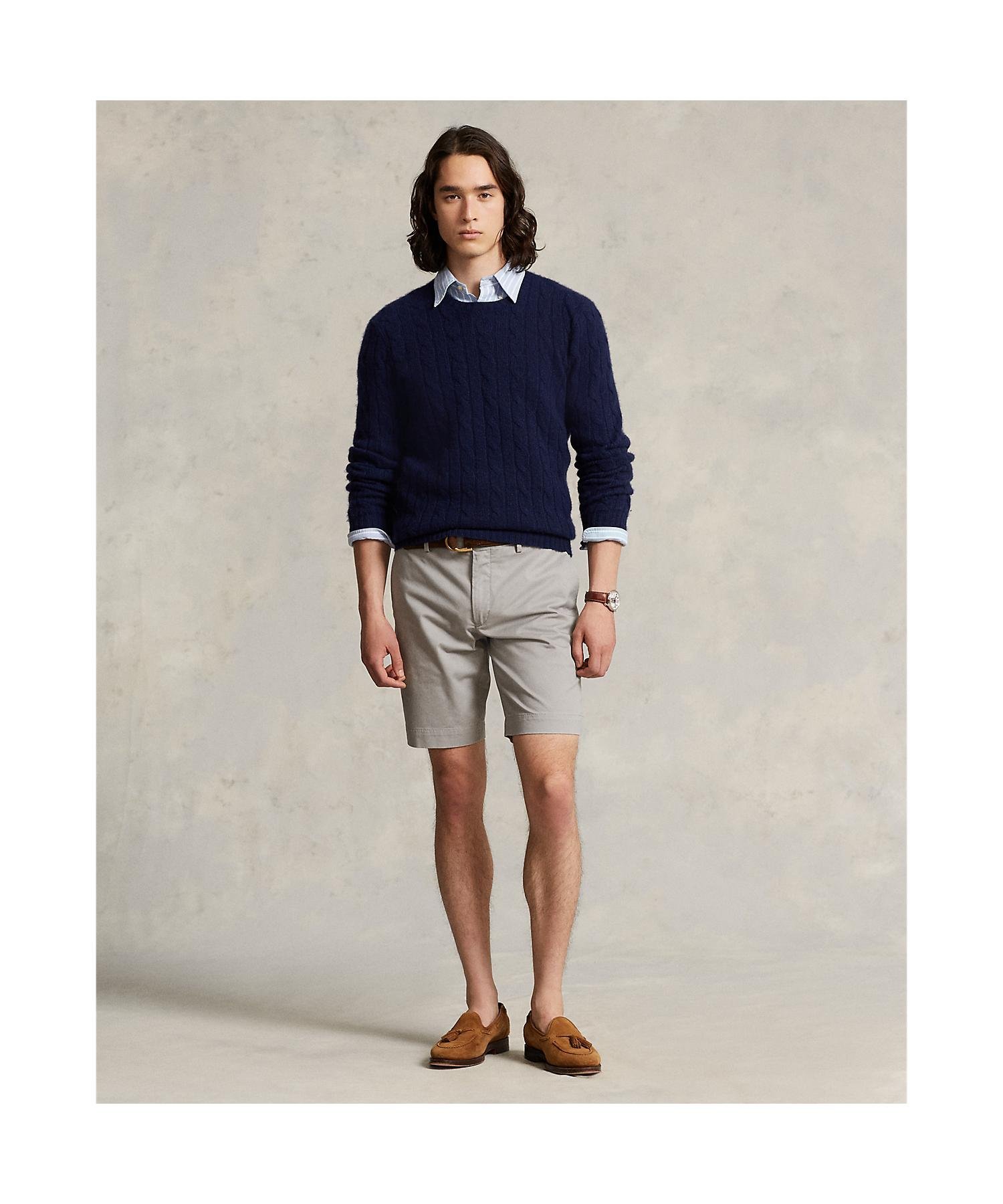Эластичные облегающие шорты-чиносы Polo Ralph Lauren, 020 Gray