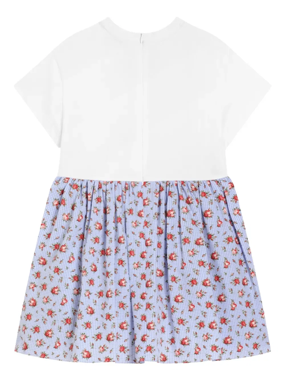 Платье с цветочным принтом и карманами Dolce & Gabbana Kids, белый — фото 2