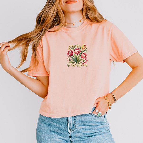 

Футболка с принтом Bloom tulips Simply Sage Market, Peachy