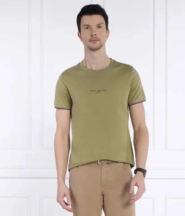 Футболка slim fit Tommy Hilfiger, оливково-зеленый — фото 3