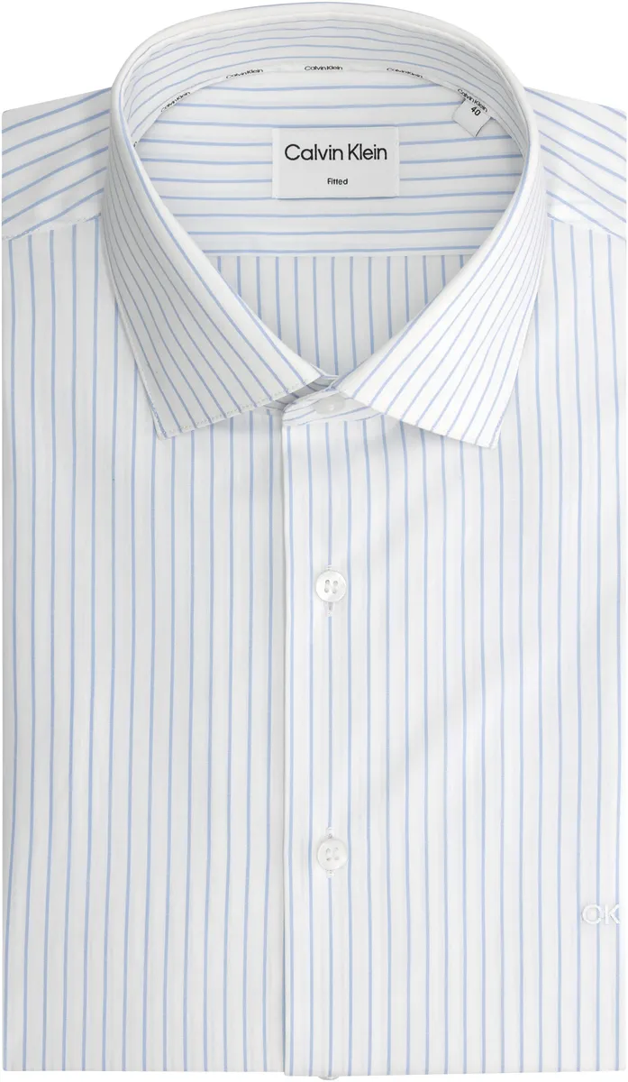 

Рубашка с длинными рукавами Calvin Klein "THERMO TECH STRIPE FITTED SHIRT", цвет Vista Blue