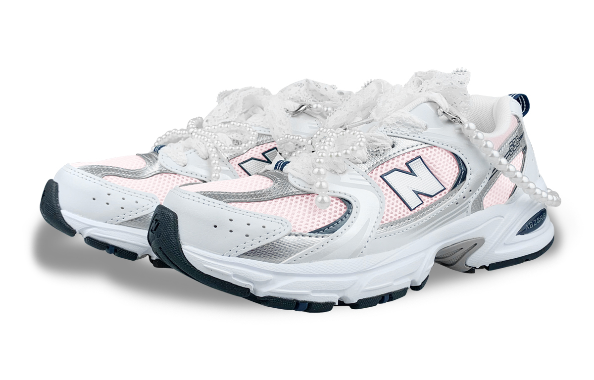 New Balance NB 530 амортизация устойчивость к истиранию дышащие детские повседневные кроссовки pink ballet unisex — фото 4