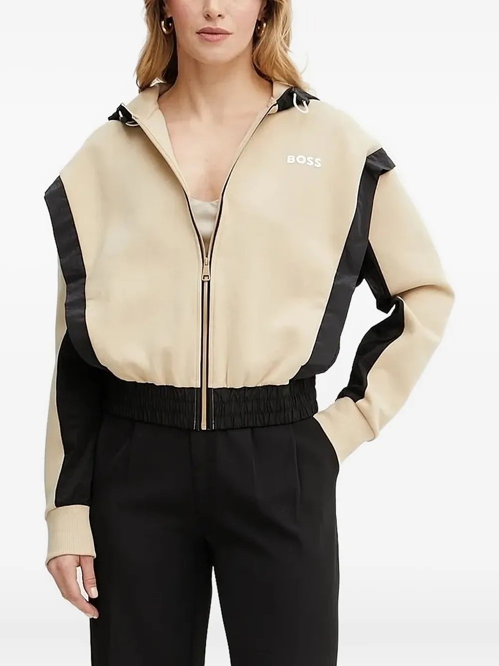 

Худи на молнии BOSS, нейтральный