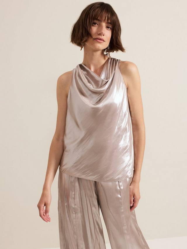 

Металлический топ adrina Phase Eight, серебряный